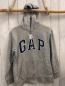 Preview: GAP  Sweatjacke  Gr. 152  grau Kapuze blau weiße Schrift 