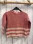 Preview: Alana  Pullover  Gr. 122  lachs rosa Streifen Strick