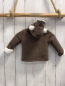 Preview:   Sweatjacke Gr. 62  braun weißer Teddybund + weißes Teddyfutter 