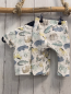 Preview: 2tlg  T-Shirt + Leggings  Gr. 74  weiß bunte Wilde Tiere 