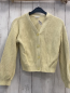 Preview: Vertbaudet  Strickjacke  Gr. 122  gelb Rippen 