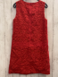 Preview: MarcCain Kleid Gr. S rot transparentes Überkleid mit Stickerei