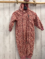 Preview: Racoon  Fleeceoverall Gr. 98  altrosa weiß orange Druck Kapuze 