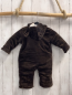 Preview:   Plüschoverall Gr. 62  braun Kapuze mit OHren Bärengesicht 