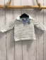 Preview: Cyrillus  Langarmshirt  Gr. 68  weiß grüne Streifen Polokragen