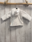 Preview: Steiff  Nickyjacke  Gr. 56  weiß graue Bärenköpfe Kapuze + Plüschbärenkopf 