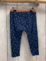 Preview: Obaibi  Leggings  Gr. 80  blau Rippen weiße Blumen 
