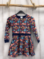 Preview: Boboli  Kleid  Gr. 116  blau bunte Blumen blauer Bund 