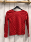 Preview: GAP  Langarmshirt  Gr. 128  rot goldene Glitzersterne 