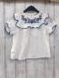 Preview: Mayoral  Sommerbluse  Gr. 116  weiß blaue Stickerei 