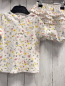 Preview: 2tlg Petit Bateau  T-Shirt + Shorts  Gr. 80  weiß Blumen 