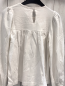 Preview: Zara  Langarmshirt Gr. 122  weiß gesmokt mit shwarzen Nähte 