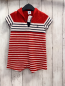 Preview: Petit Bateau  Playsuit  Gr. 86  rot weiß + blau weuße Streifen roter Kragen 