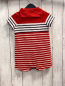 Preview: Petit Bateau  Playsuit  Gr. 86  rot weiß + blau weuße Streifen roter Kragen 