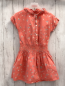 Preview: Cyrillus  Kleid  Gr. 116  hellrot Blumen gesmokter Taillenbereich 