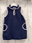 Preview: Jacadi  Kleid  Gr. 80  blau weißer Bund Kragen 