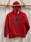 Preview: GAP  Pullover  Gr. 152  rot Kapuze blaue Schrft mit weiße Rand 