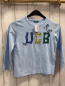 Preview: Benetton  Langarmshirt  Gr. 116  hellblau bunte Schrift 