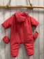 Preview: 2tlg Jacadi  Winteroverall mit Handschuhen  Gr. 68  pink Rüschenbund weißes Futter mit Blumen + Punkten 