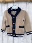 Preview: Gulliver  Strickjacke  Gr. 86  beige blau + blau weißer Bund 