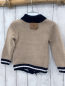 Preview: Gulliver  Strickjacke  Gr. 86  beige blau + blau weißer Bund 