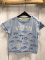 Preview: Esprit  T-Shirt  Gr. 68  helblau Fische Schrift 