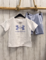 Preview: 2tlg Under Armour  T-Shirt + Shorts  Gr. 110  weiß lavende Schrift 