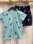 Preview: 2tlg  T-Shirt + Shorts  Gr. 98  hellblau blau Segelboote 