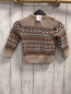Preview: H&M Pullover Gr. 98  beige weiß blau gemustert Strick