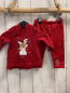 Preview: 2tlg  Langarmshirt + Leggings  Gr. 68  rot Tom & Jerry slber Schneekristalle