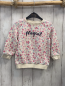 Preview:   Pullover  Gr. 98  weiß rot rosa Blumen schwarze Glitzerschrift 