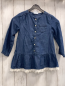 Preview:   Kleid  Gr. 104  blau Jeans weißer Spitzernsaum