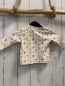 Preview: Bornino Langarmshirt Gr. 62  weiß beige Bund bunte Tiere