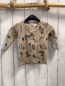 Preview: Name it  Langarmshirt  Gr. 68  sand Reptilien Bäume Knopflleiste 