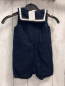 Preview: H&M  Playsuit  Gr. 68  blau Struktur Kragen mit weißem Streifen 