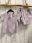 Preview: 2tlg  T-Shirt + Shorts  Gr. 98  lavendel Eihörner Bögen Herzen 