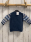 Preview: Next  Pullover  Gr. 68  weiß blau hellblau lila Streifen mit Muster Srick 