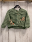 Preview: Next  Strickjacke  Gr. 68  lindgrün Rippen Hasen Möhren 