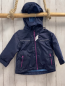 Preview:   Regenjacke  Gr. 74  blau pflaume Reißverschlüsse hellblaues Fleecefutter 
