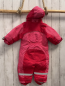 Preview: H&M Skioverall Gr. 74  rot + pink rote Streifen rosa Fleecefutter