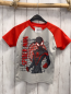 Preview:   T-Shirt  Gr. 122  hellgrau rote Ärmel Spiderman 