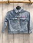 Preview: Zara  Jeansjacke  Gr. 110  blau pink Schrift 