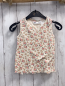 Preview: Zara  Top  Gr. 110  beige Rippen Blumen 