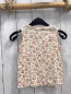 Preview: Zara  Top  Gr. 110  beige Rippen Blumen 