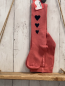 Preview: neu  Strumpfhose  Gr. 122  hellrot schwarze Herzen 
