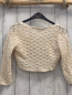 Preview: Zara  Strickjacke  Gr. 110  beige Lochmusster 