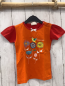 Preview: Bakery Baby  T-Shirt  Gr. 98  orange Vögel Blumen roter Bund + Ärmel 