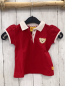 Preview: Steiff  Poloshirts  Gr. 74  rot weißer Bund + Kragen 