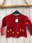 Preview: Bondi  Sweatjacke  Gr. 92  rot Blumen Trachtenknöpfe 