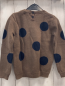 Preview: Bock Copenhagen  Pullover  Gr. 116  braun blaue Punkte  Strick 70 % BW 30 & Wole 